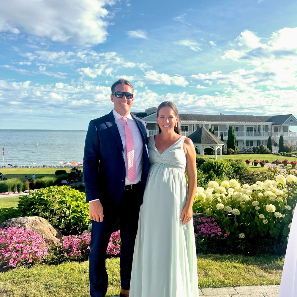 Azazie Sage Green Maxi Dress